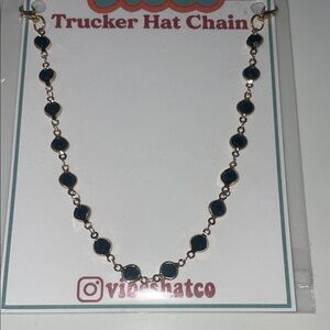 Gold and Black Trucker Hat Chain